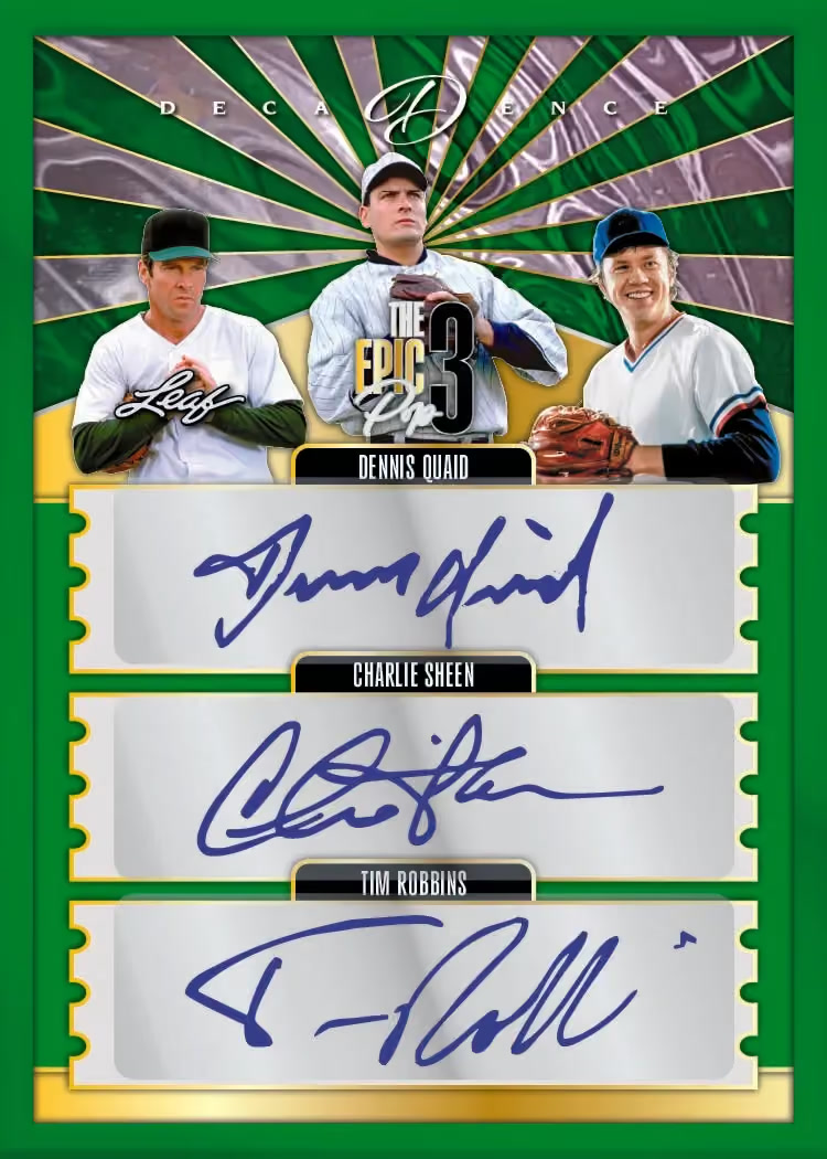 SC trading card, The Epic 3 Pop parallel from 2026 Leaf Decadence Multi-Sport by Leaf