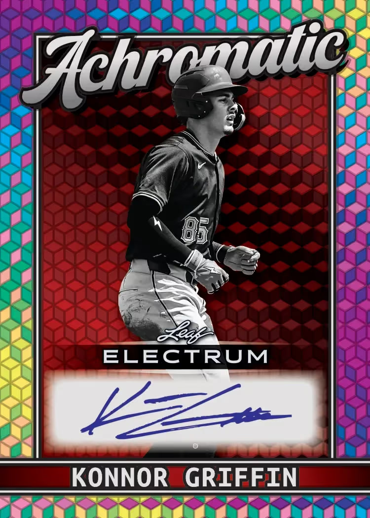 trading card from 2026 Leaf Electrum Baseball, published by Leaf