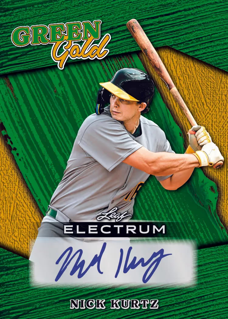SC trading card, 12 Green Gold parallel from 2026 Leaf Electrum Baseball by Leaf