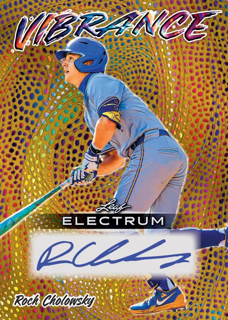 trading card from 2026 Leaf Electrum Baseball, published by Leaf