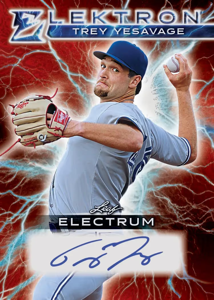 trading card from 2026 Leaf Electrum Baseball, published by Leaf