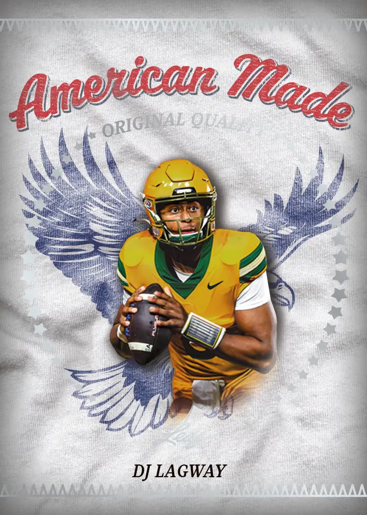 SC trading card, 15-American Made Base parallel from 2026 Leaf Football by Leaf