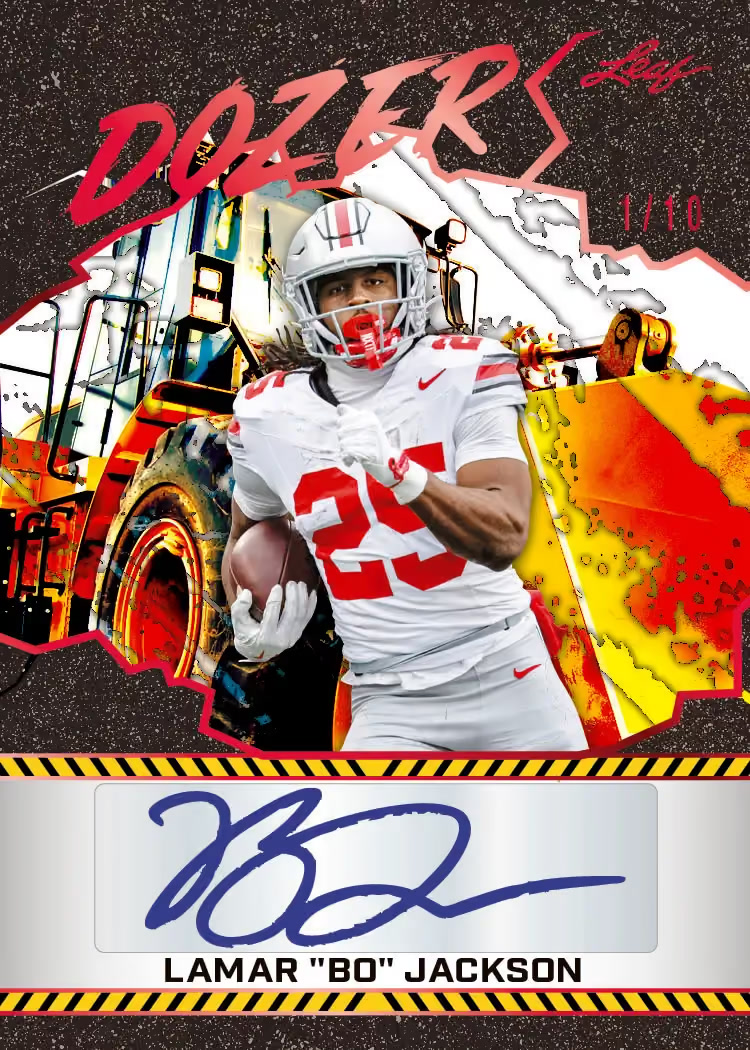 trading card from 2026 Leaf Football, published by Leaf