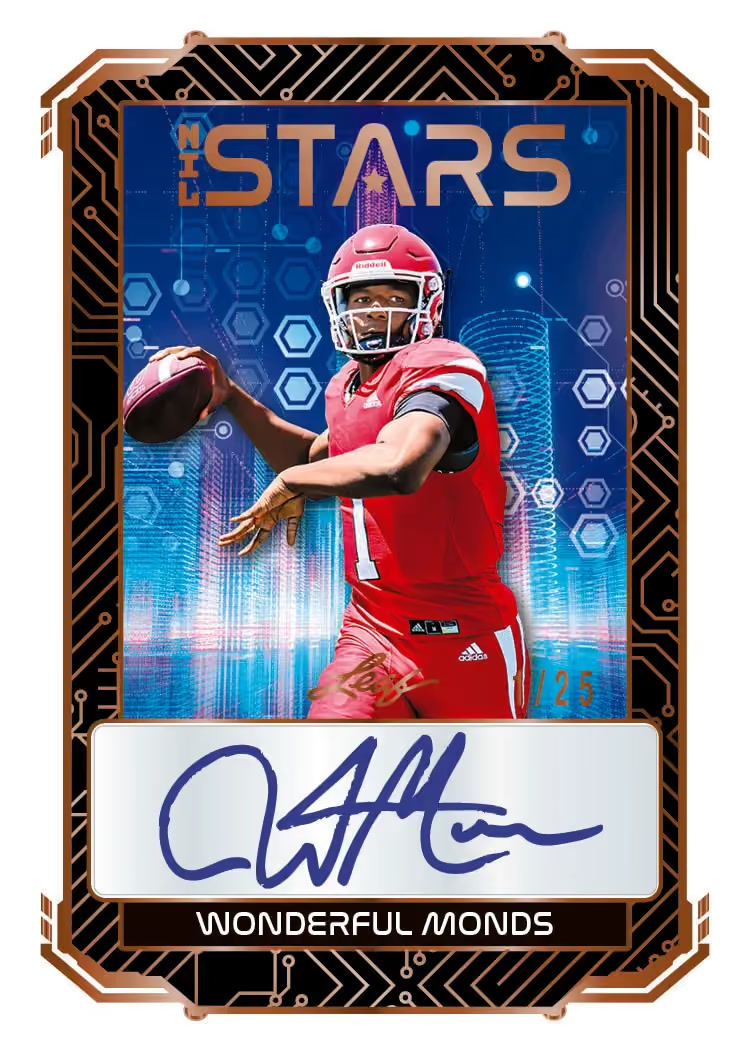 trading card from 2026 Leaf Football, published by Leaf