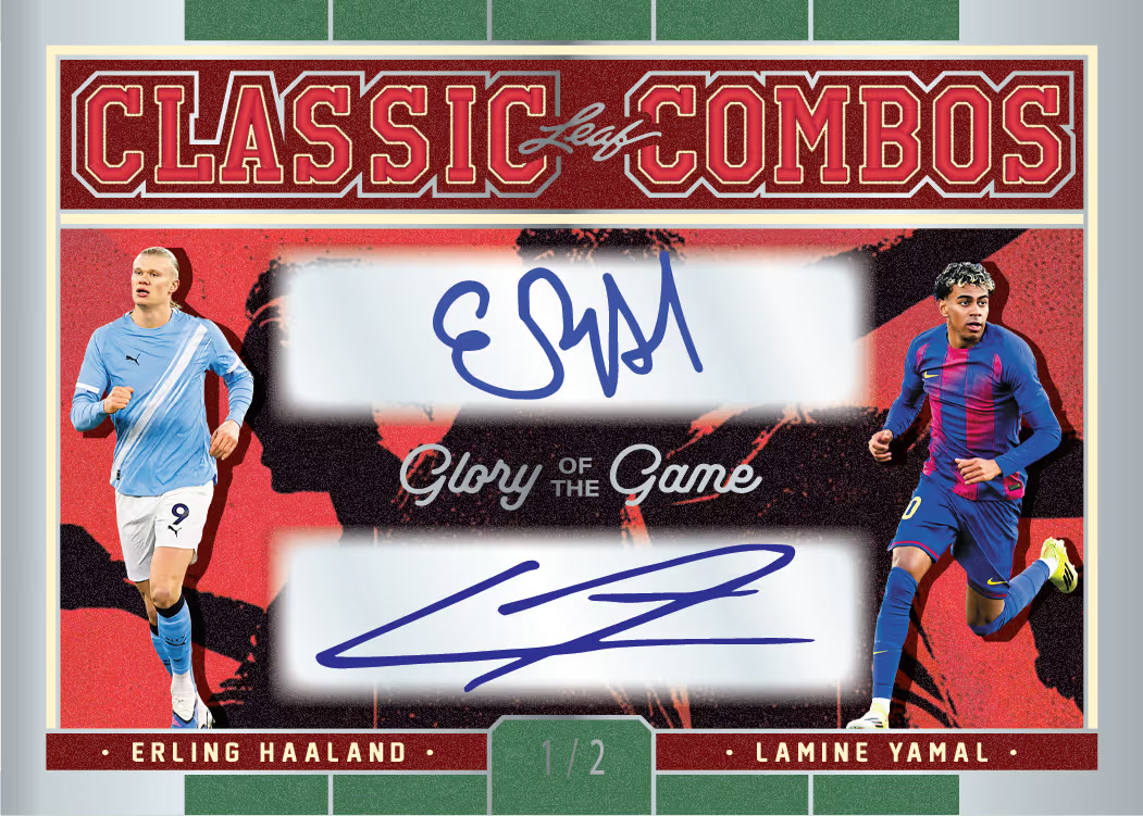 Combos trading card, Classic parallel from 2026 Leaf Glory of the Game Soccer by Leaf