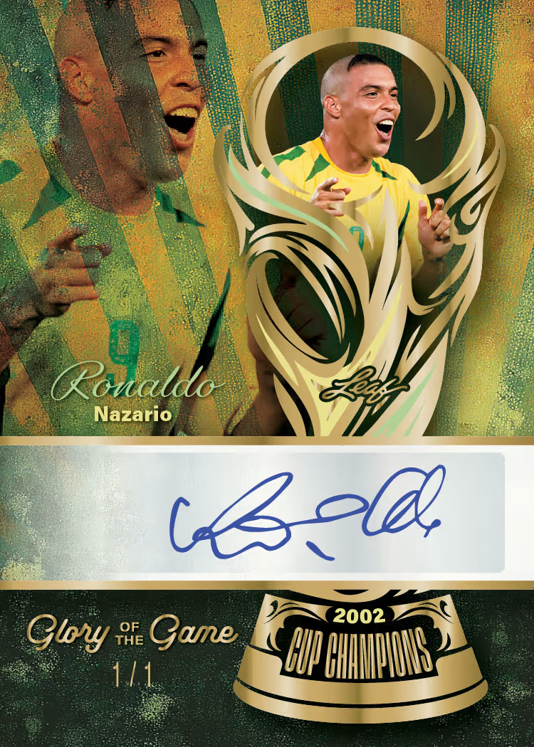 Champions trading card, Cup parallel from 2026 Leaf Glory of the Game Soccer by Leaf
