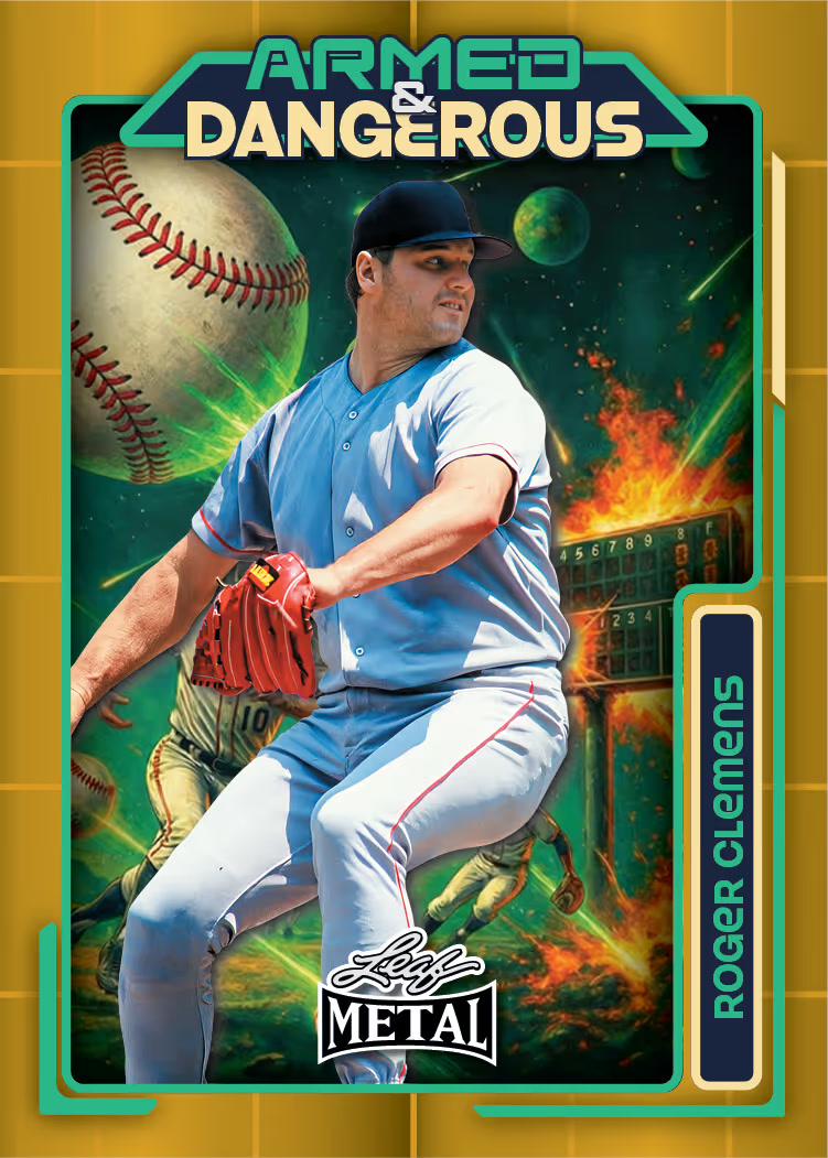 BASE trading card, AD SPACE parallel from 2026 Leaf Metal Baseball by Leaf
