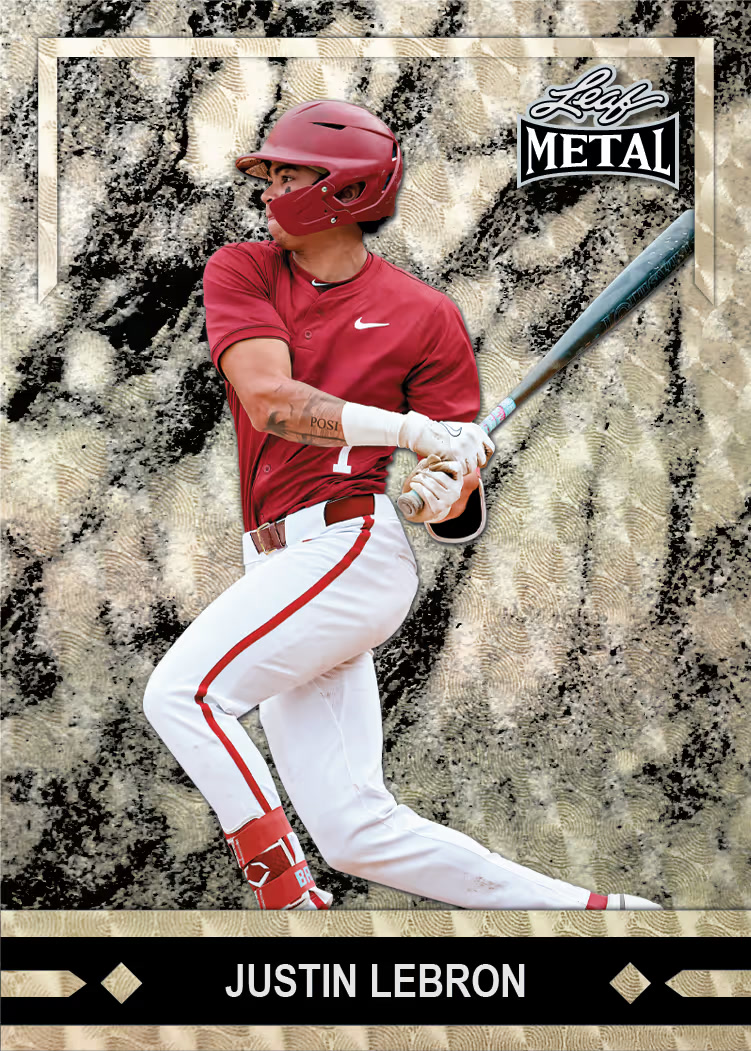 trading card from 2026 Leaf Metal Baseball, published by Leaf