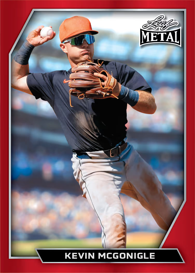 trading card from 2026 Leaf Metal Baseball, published by Leaf