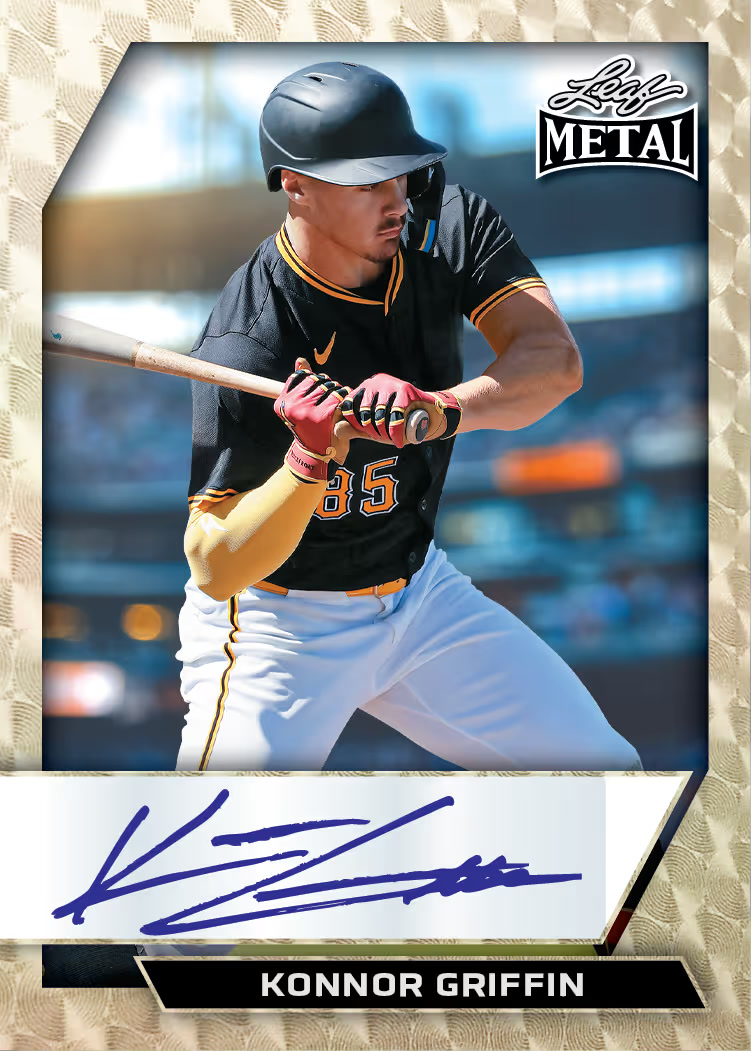 Base auto trading card from 2026 Leaf Metal Baseball by Leaf