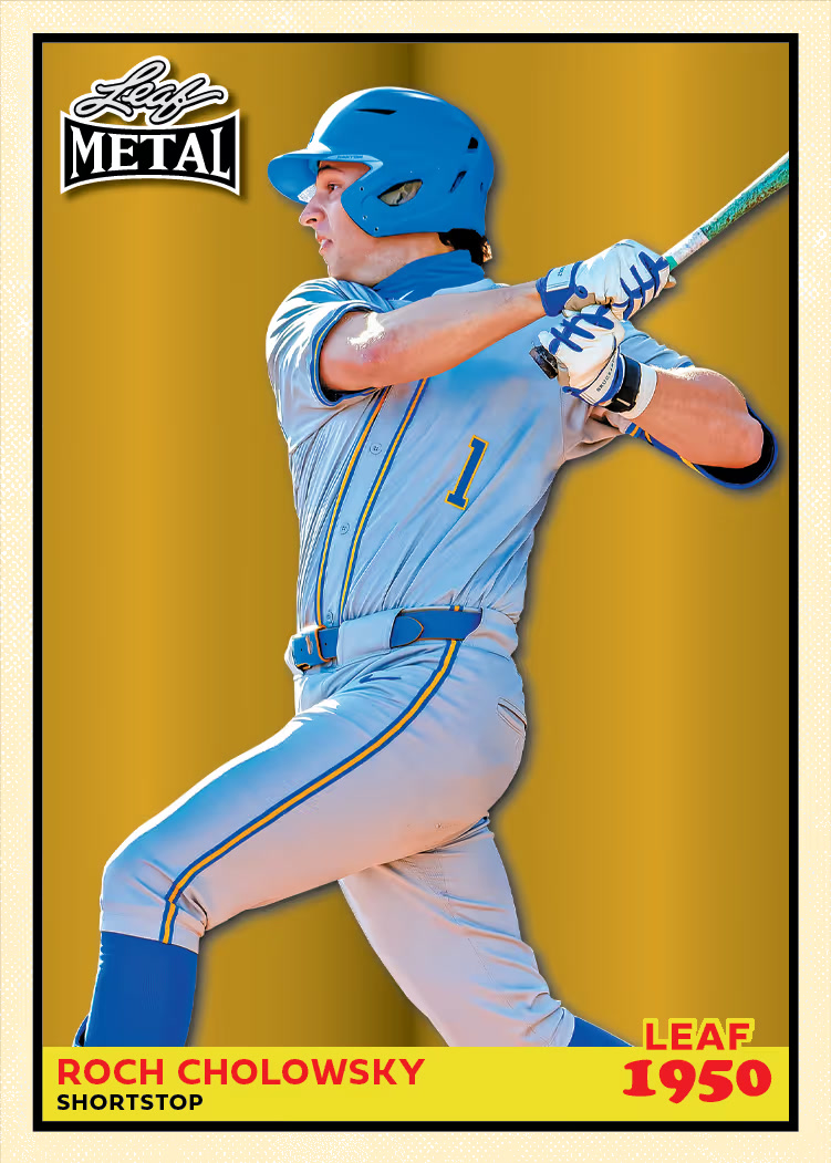 trading card from 2026 Leaf Metal Baseball, published by Leaf