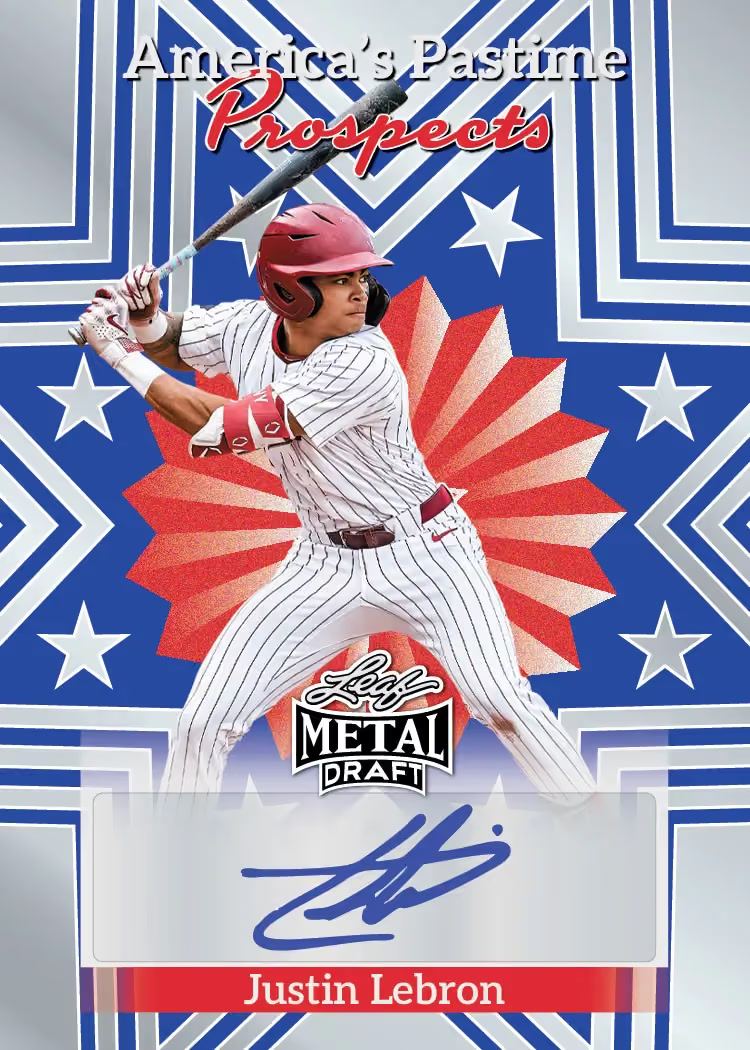 Prospects trading card, America's Pastime parallel from 2026 Leaf Metal Draft Edition Baseball by Leaf