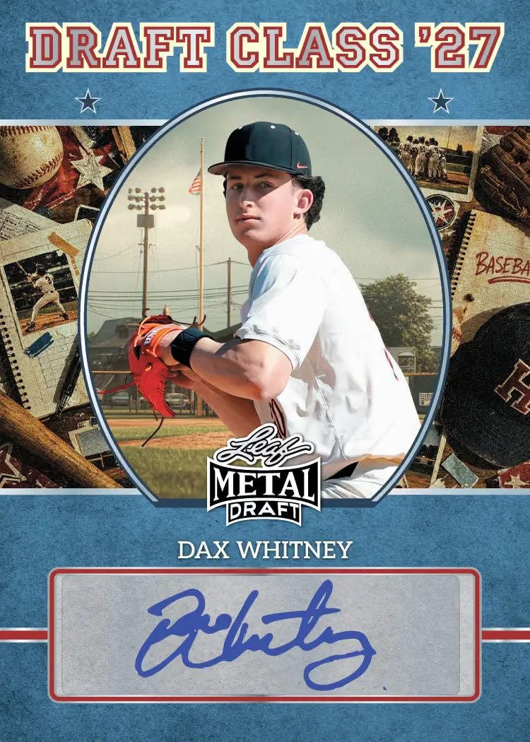 Draft Class '27 trading card from 2026 Leaf Metal Draft Edition Baseball by Leaf