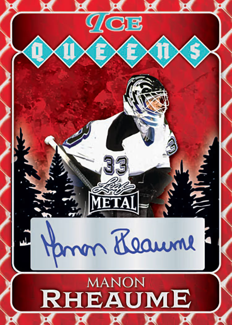Queens trading card, 69a5a2862d71ed922911d928 3 Ice parallel from 2026 Leaf Metal Hockey by Leaf