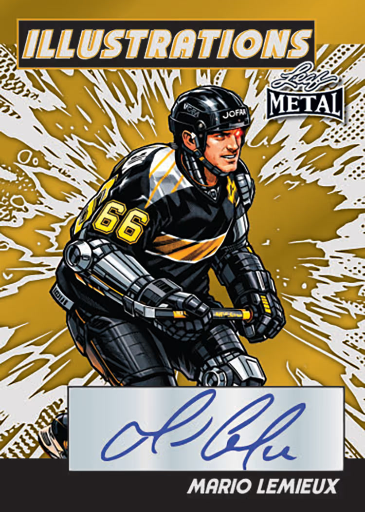 trading card from 2026 Leaf Metal Hockey, published by Leaf