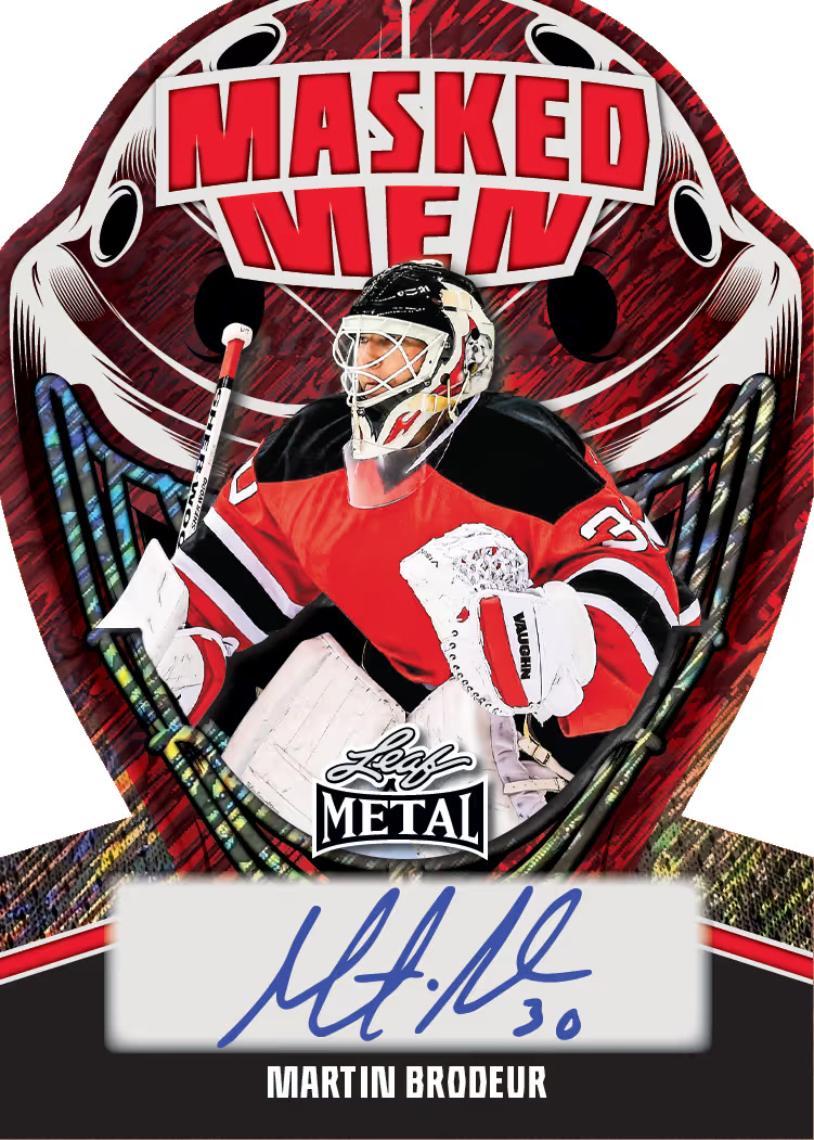 69a5a285d2641343260dec3b 7 Masked Man 2 trading card from 2026 Leaf Metal Hockey by Leaf