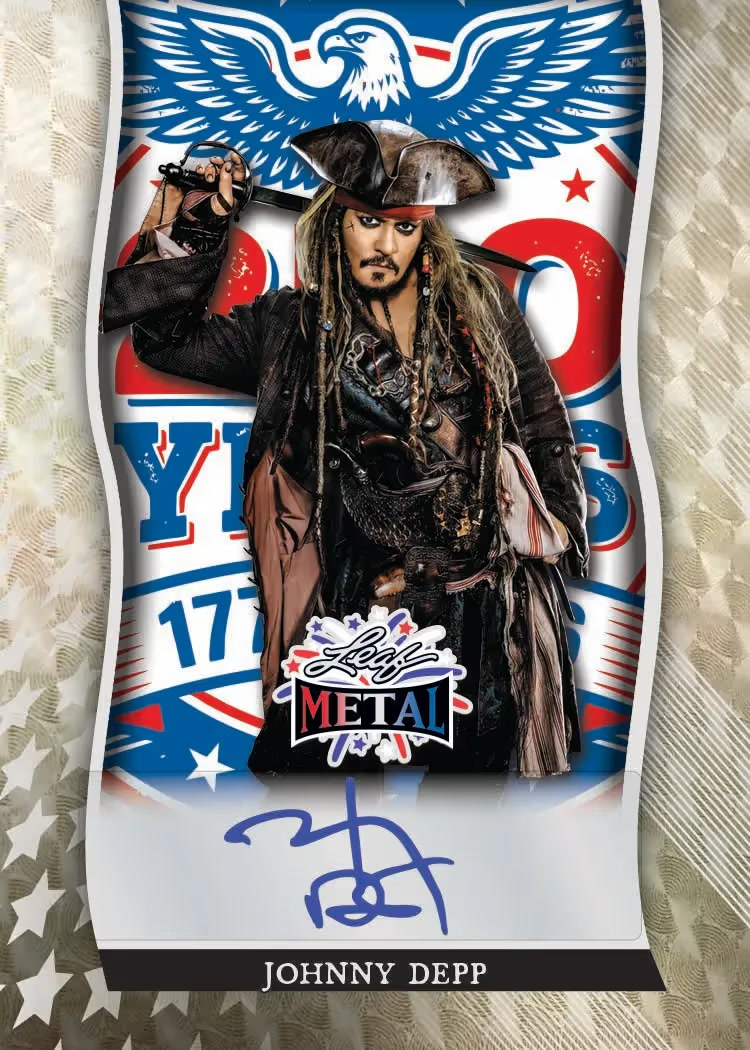 trading card from 2026 Leaf Metal Independence Day, published by Leaf