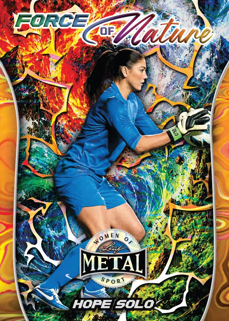 Sales trading card, 6 Force Of Nature Base parallel from 2026 Leaf Metal Women of Sport by Leaf