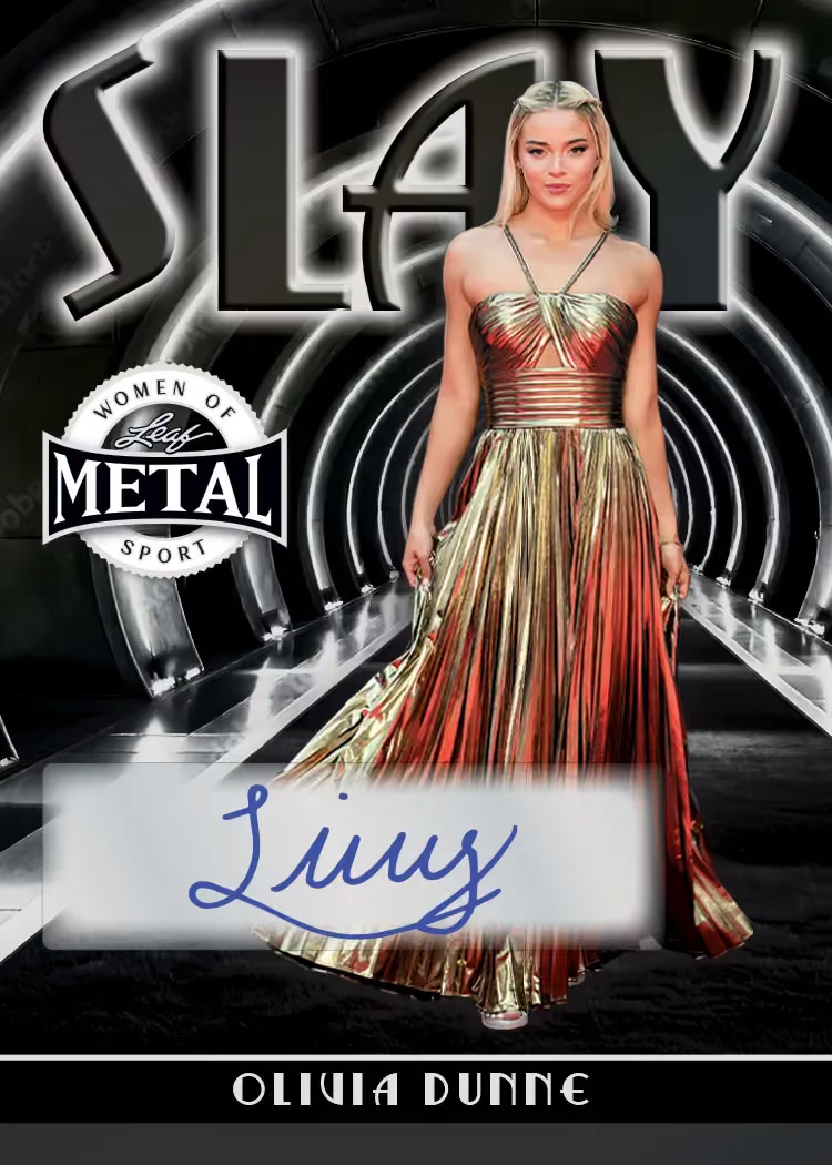 Sales trading card, 20 Slay Auto Player parallel from 2026 Leaf Metal Women of Sport by Leaf