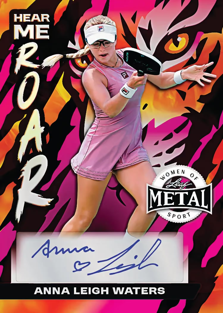 Sales trading card, 8 Hear Me Roar parallel from 2026 Leaf Metal Women of Sport by Leaf