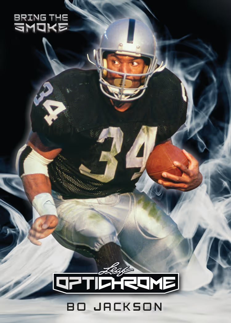 Sales trading card, 26 L Optichrome Football Bring The Smoke Base parallel from 2026 Leaf Optichrome Football by Leaf