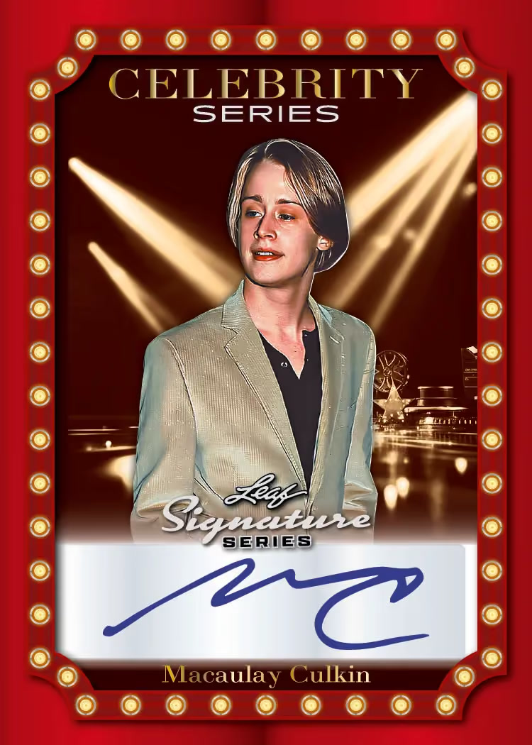 Series trading card, Celebrity parallel from 2026 Leaf Signature Series Sports by Leaf