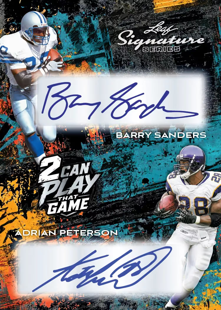 Game trading card, 2 Can Play That parallel from 2026 Leaf Signature Series Sports by Leaf