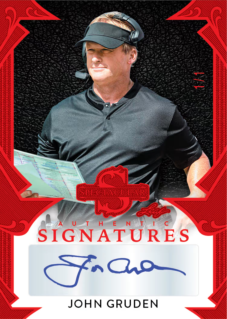 trading card from 2026 Leaf Spectacular Football, published by Leaf