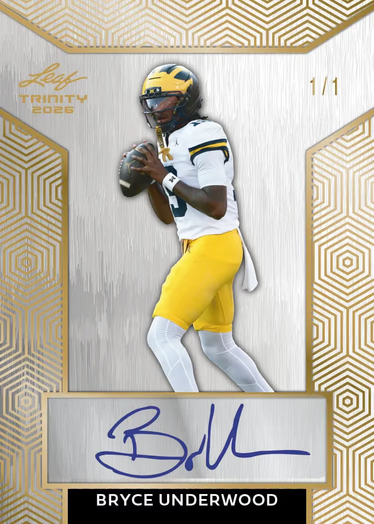 SC trading card, Base Auto parallel from 2026 Leaf Trinity Football by Leaf