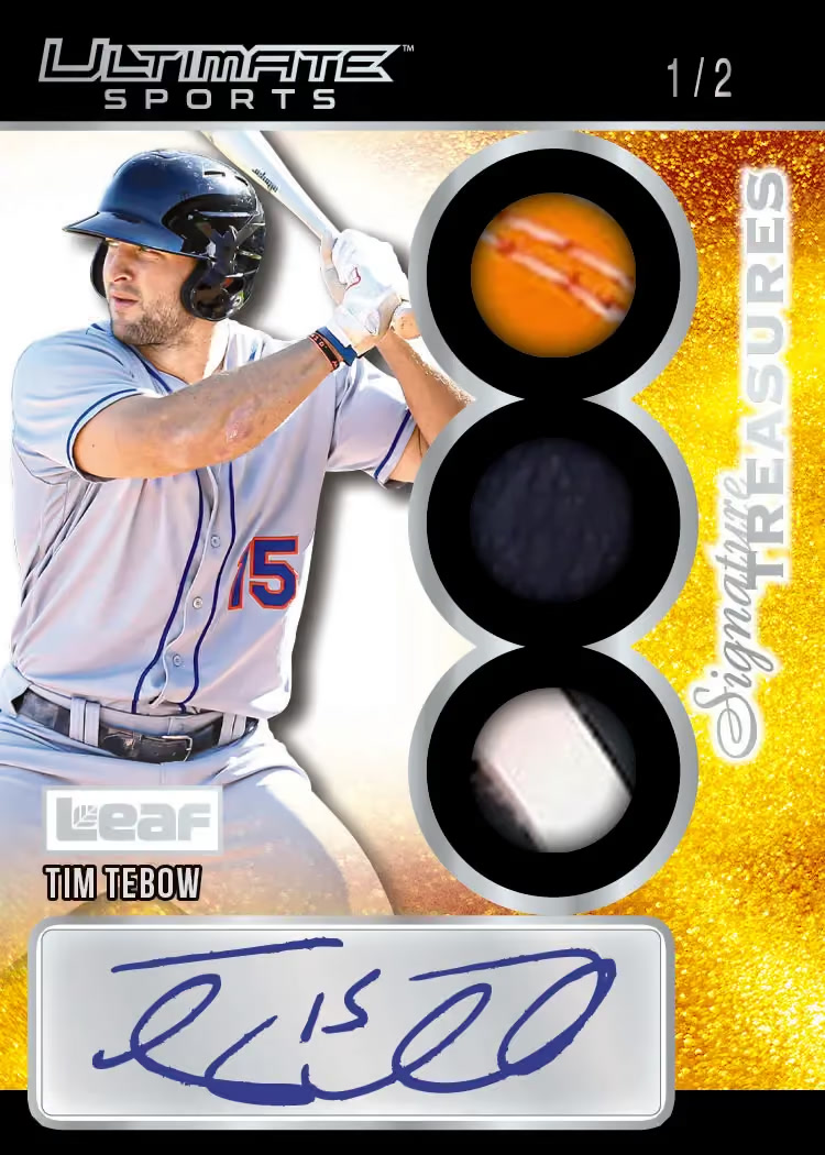 SC trading card, 5-Gold Leaf Signature Treasures parallel from 2026 Leaf Ultimate Sports by Leaf