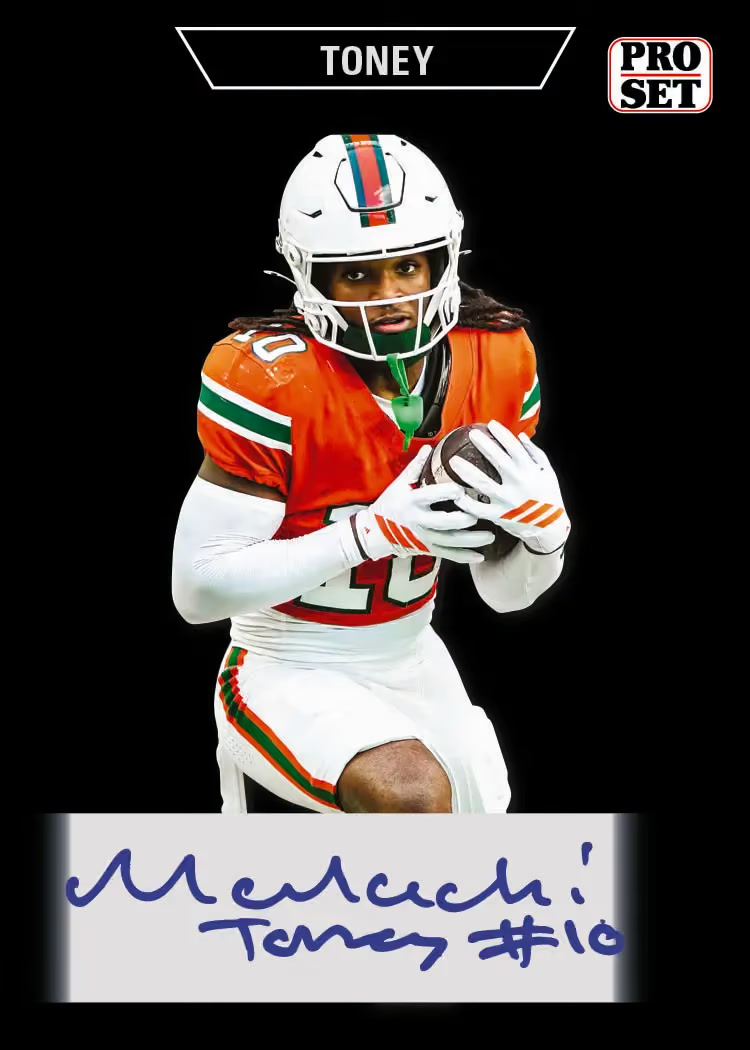 trading card from 2026 Pro Set Metal Football, published by Leaf