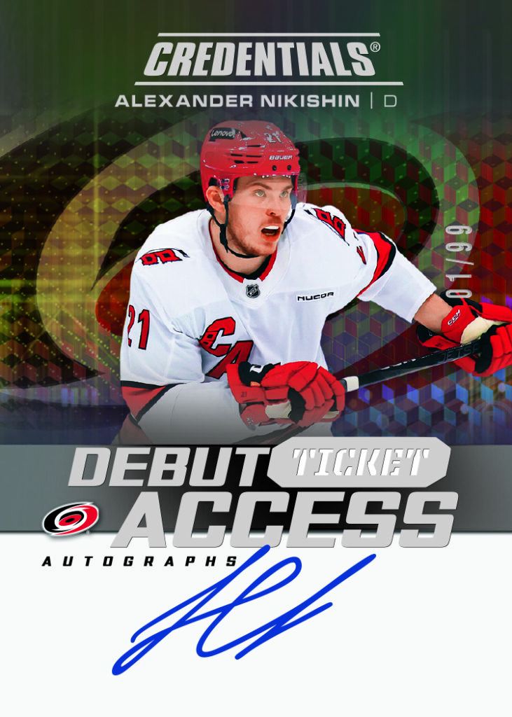 Nikishin trading card, 25 26-NHL-Credentials F16 p42 crd DTAEC parallel from 2025-26 Credentials by Upper Deck