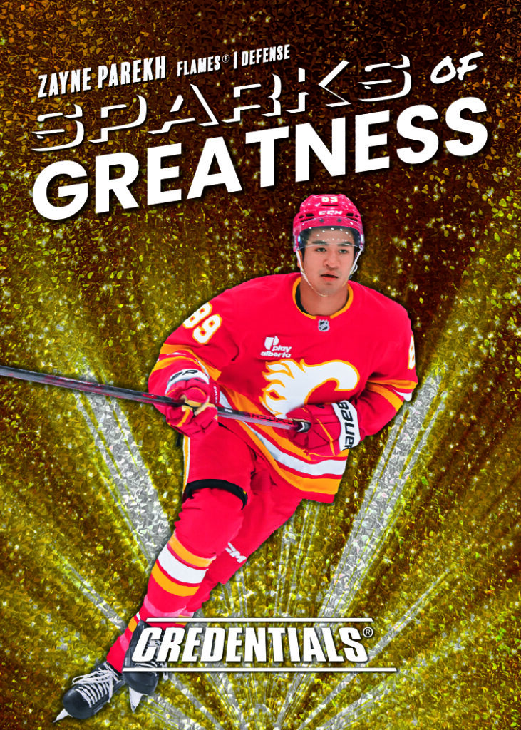 Parekh trading card, 25 26-NHL-Credentials F27 p22 crd SG22 parallel from 2025-26 Credentials by Upper Deck
