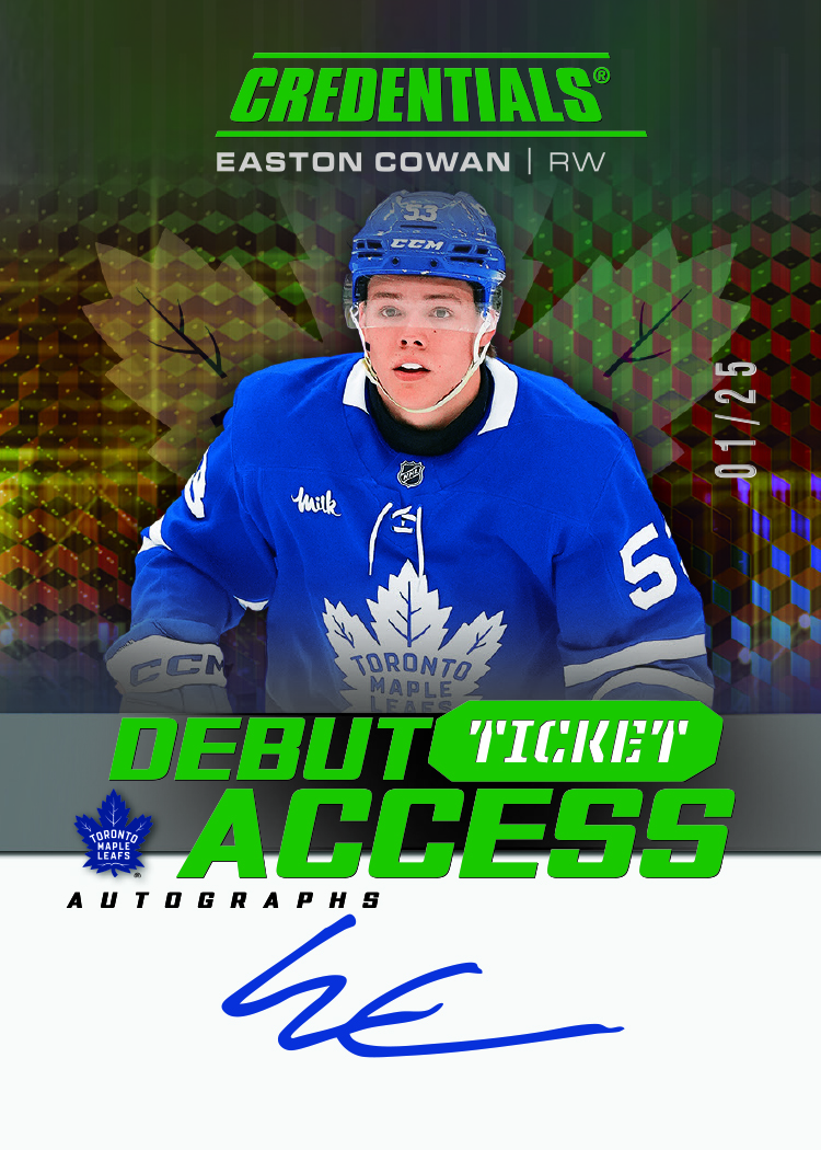 Cowan trading card, 25 26-NHL-Credentials F16 p20 crd DTAEC parallel from 2025-26 Credentials by Upper Deck