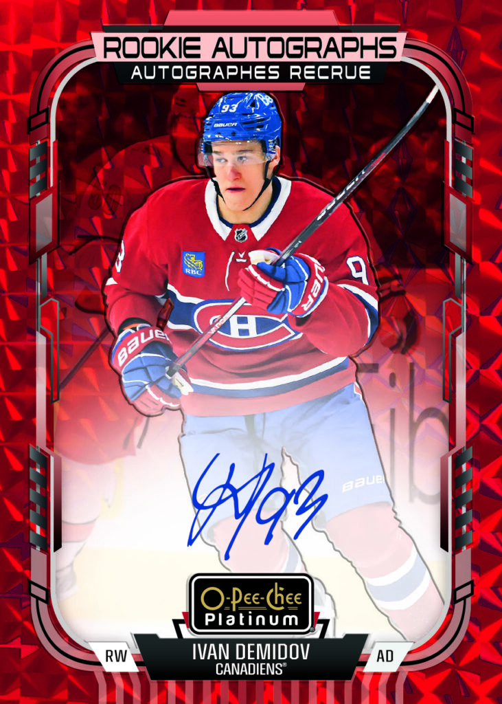 Demidov trading card, 25 26 OPC Platinum F46 p32 crd RID parallel from 2025-26 O-Pee-Chee Platinum by Upper Deck
