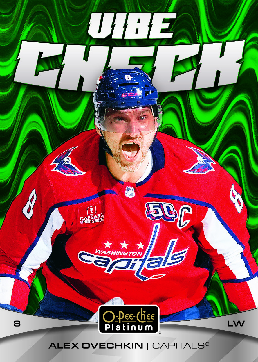 Ovechkin trading card, 25 26 OPC Platinum F60 p7 crd VC7 parallel from 2025-26 O-Pee-Chee Platinum by Upper Deck