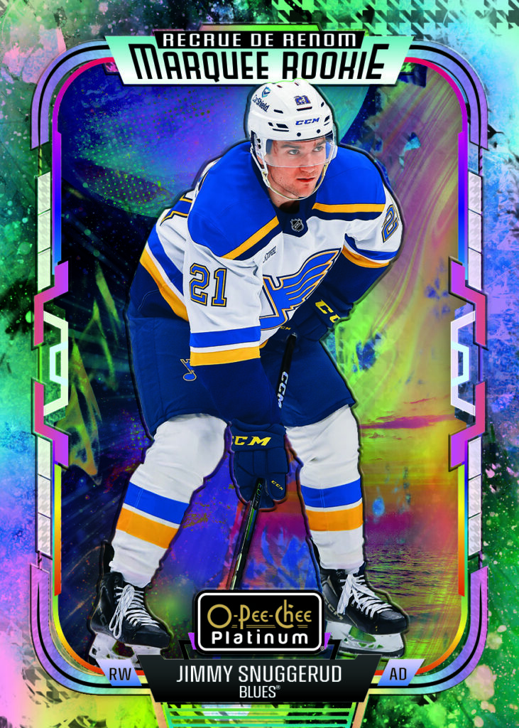 Snuggerud trading card, 25 26 OPC Platinum F83 p19 crd256 parallel from 2025-26 O-Pee-Chee Platinum by Upper Deck