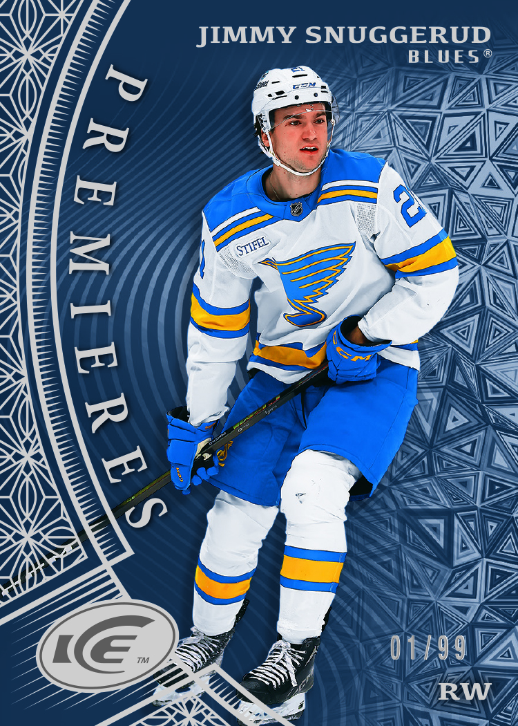 Snuggerud trading card, 25 26 NHL ICE F14 p3 crd193 parallel from 2025-26 Upper Deck Ice Hockey by Upper Deck
