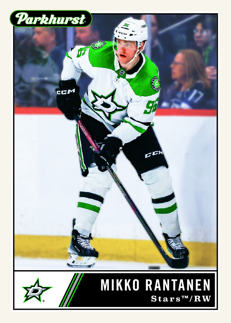 Rantanen trading card, 25 26 Parkhurst Hockey F8 p21 crd121 parallel from 2025-26 Parkhurst by Upper Deck