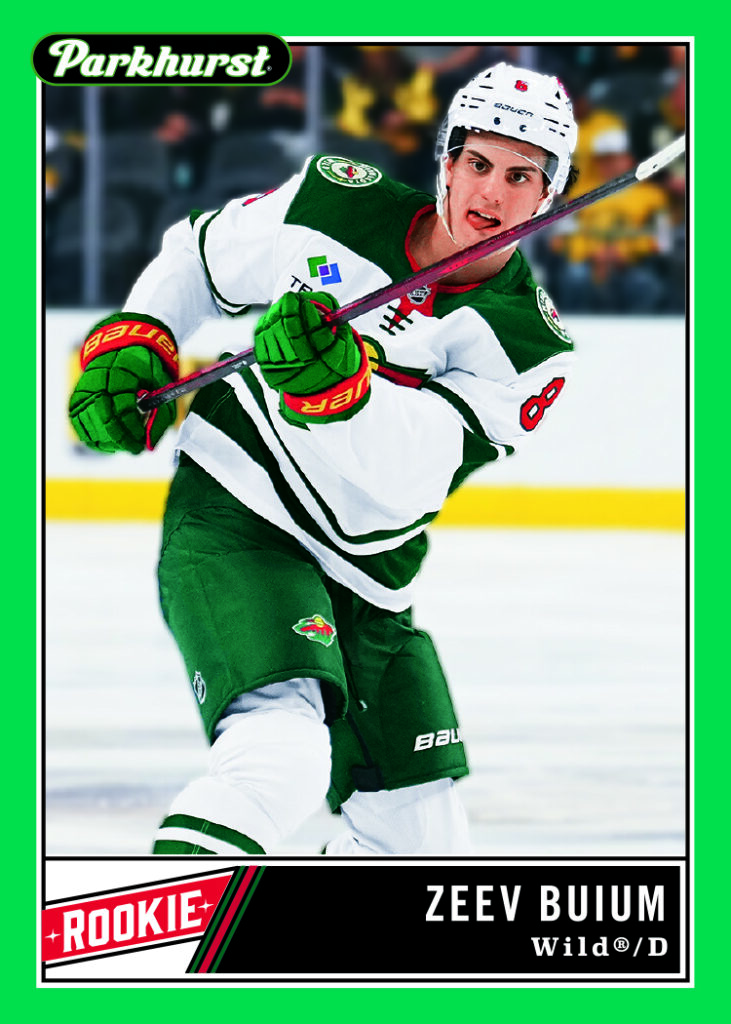 Buium trading card, 25 26 Parkhurst Hockey F12 p4 crd204 parallel from 2025-26 Parkhurst by Upper Deck