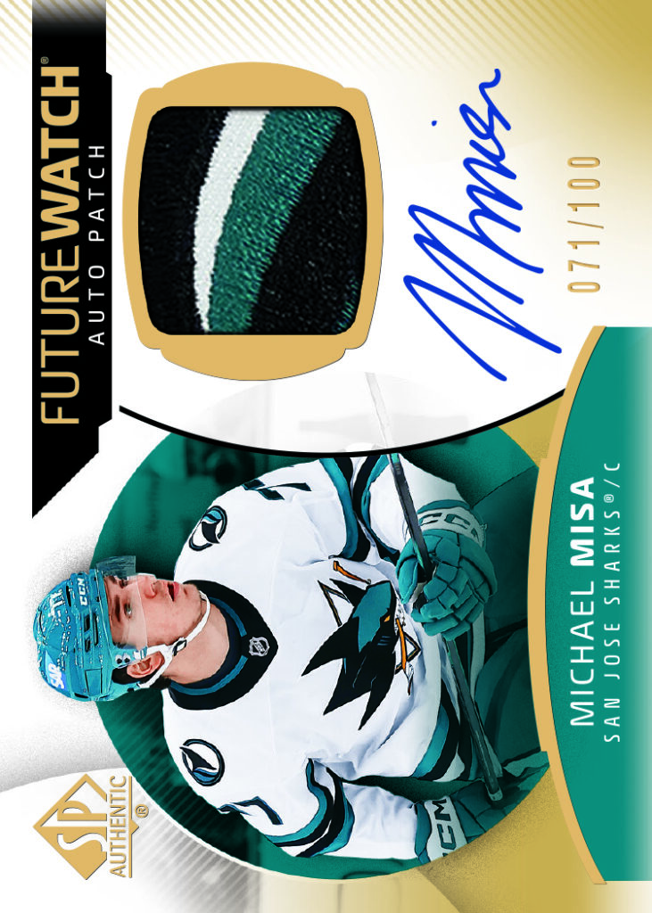 Misa trading card, 2025 26 NHL SPA F25 pg68 crd0169 parallel from 2025-26 SP Authentic by Upper Deck