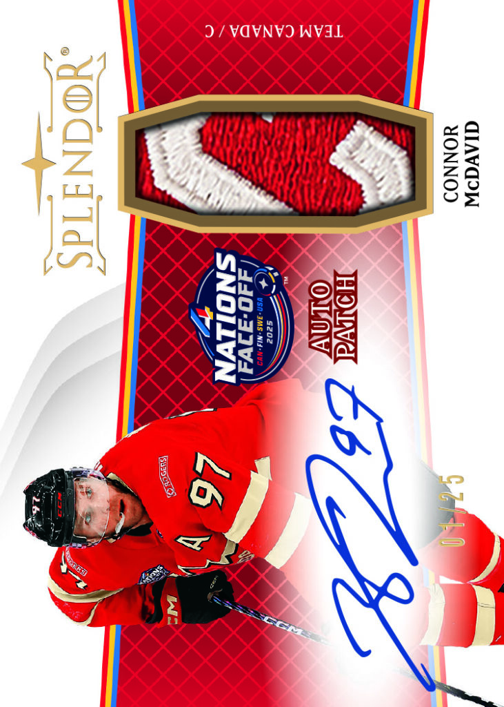 McDavid2-e1789148113131 trading card, 25 26 NHL Splendor F19 Pg8 Crd4 NFCM parallel from 2025-26 Splendor by Upper Deck