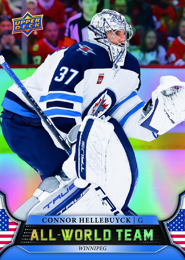 Hellebuyck trading card, 25 26 UD-Extended F37 pg20 crd AWT9 parallel from 2025-26 UD Extended Series by Upper Deck