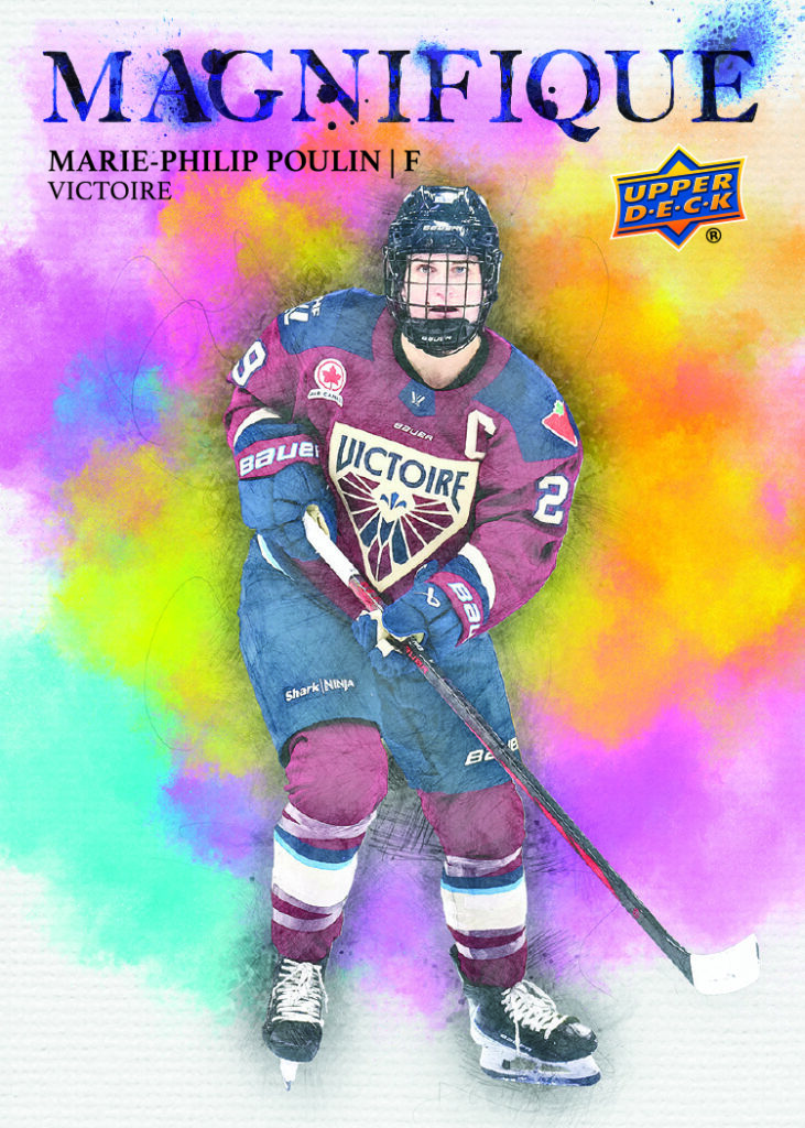 Poulin trading card, 2025 26-UD-PWHL F70 p1 crd M1 parallel from 2025-26 UD PWHL by Upper Deck