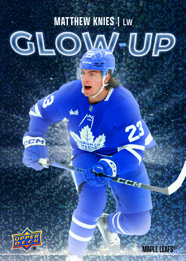 Knies trading card, 25 26 NHL UD2 F36 PG27 Crd GU2 parallel from 2025-26 Upper Deck Series 2 by Upper Deck