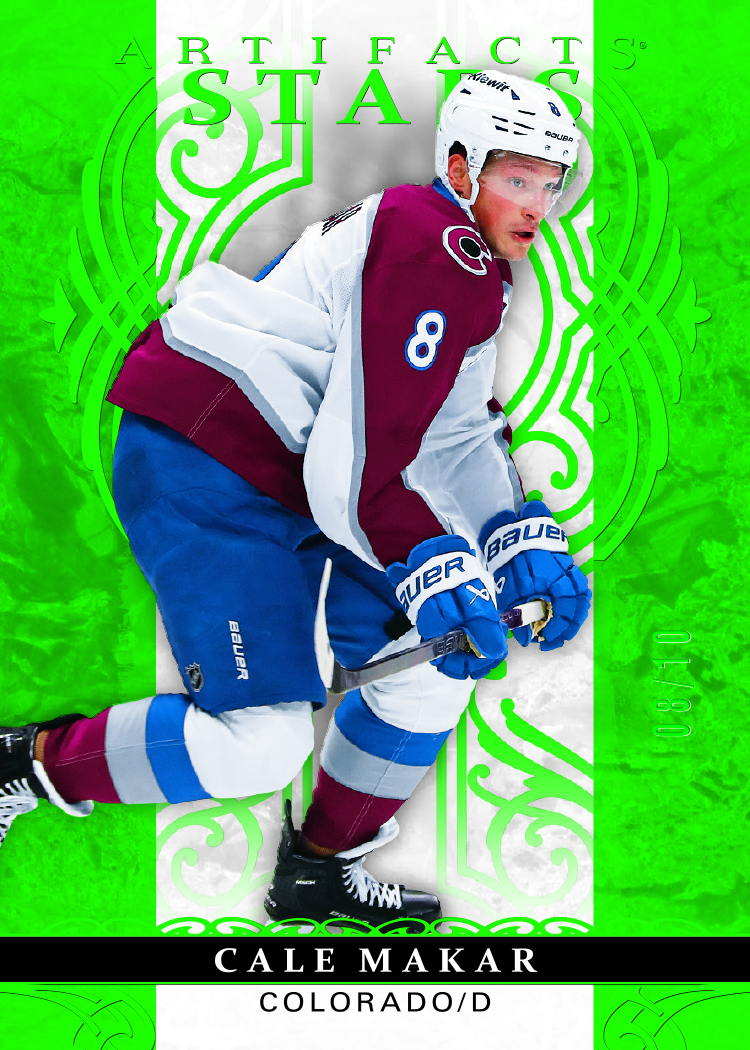 Makar trading card, 2026 27 Artifacts F23 pg29 crd129 parallel from 2026-27 Artifacts by Upper Deck