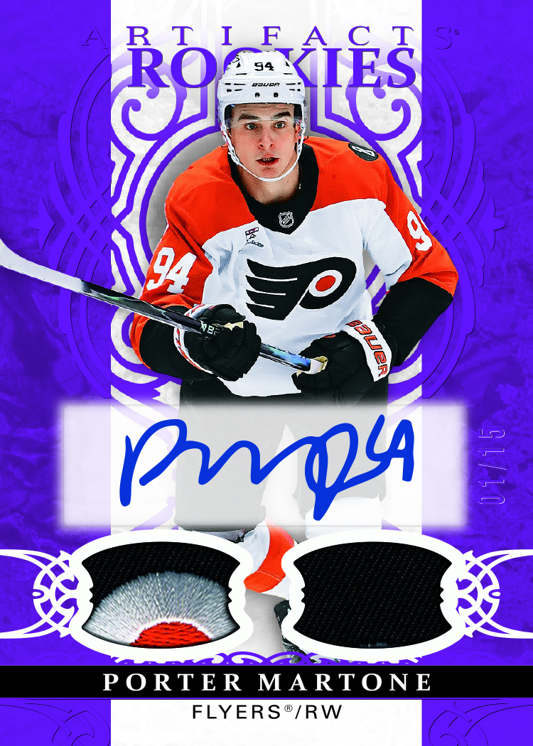Martone trading card, 2026 27 Artifacts F35 pg71 crd171 parallel from 2026-27 Artifacts by Upper Deck
