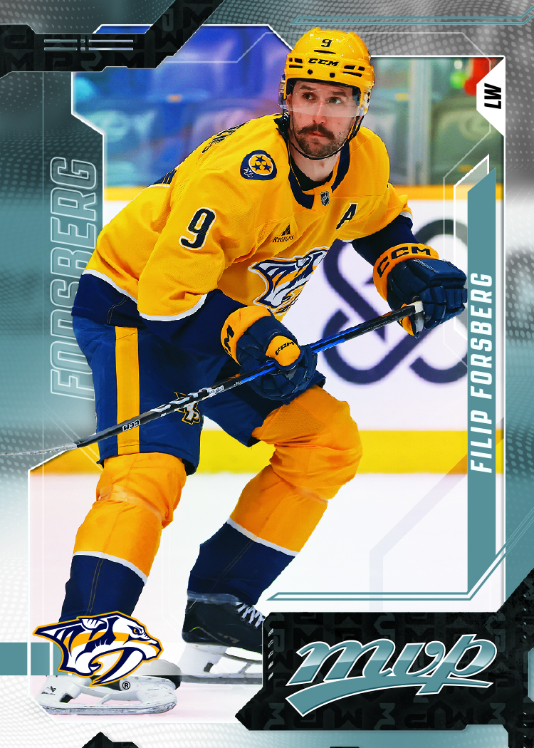 Forsberg trading card, 26 27 MVP F1 pg11 crd11 parallel from 2026-27 MVP by Upper Deck