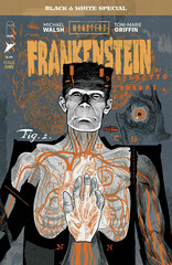 Cover of UNIVERSAL MONSTERS: FRANKENSTEIN B&W SPECIAL #1, published by Image