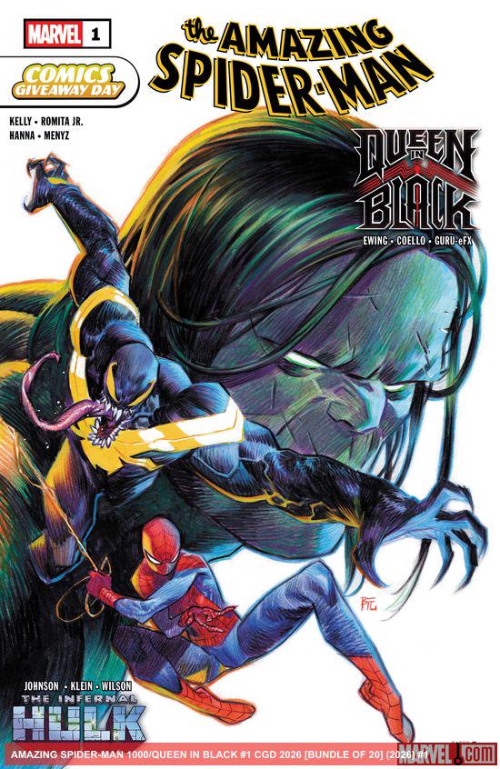 Cover of Amazing Spider-Man 1000/Queen In Black #1 Cgd 2026 [Bundles Of 20] #1, published by Marvel